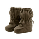 Mamalila eco-friendly toddlers allrounder winter booties in the khaki green colour on a white background
