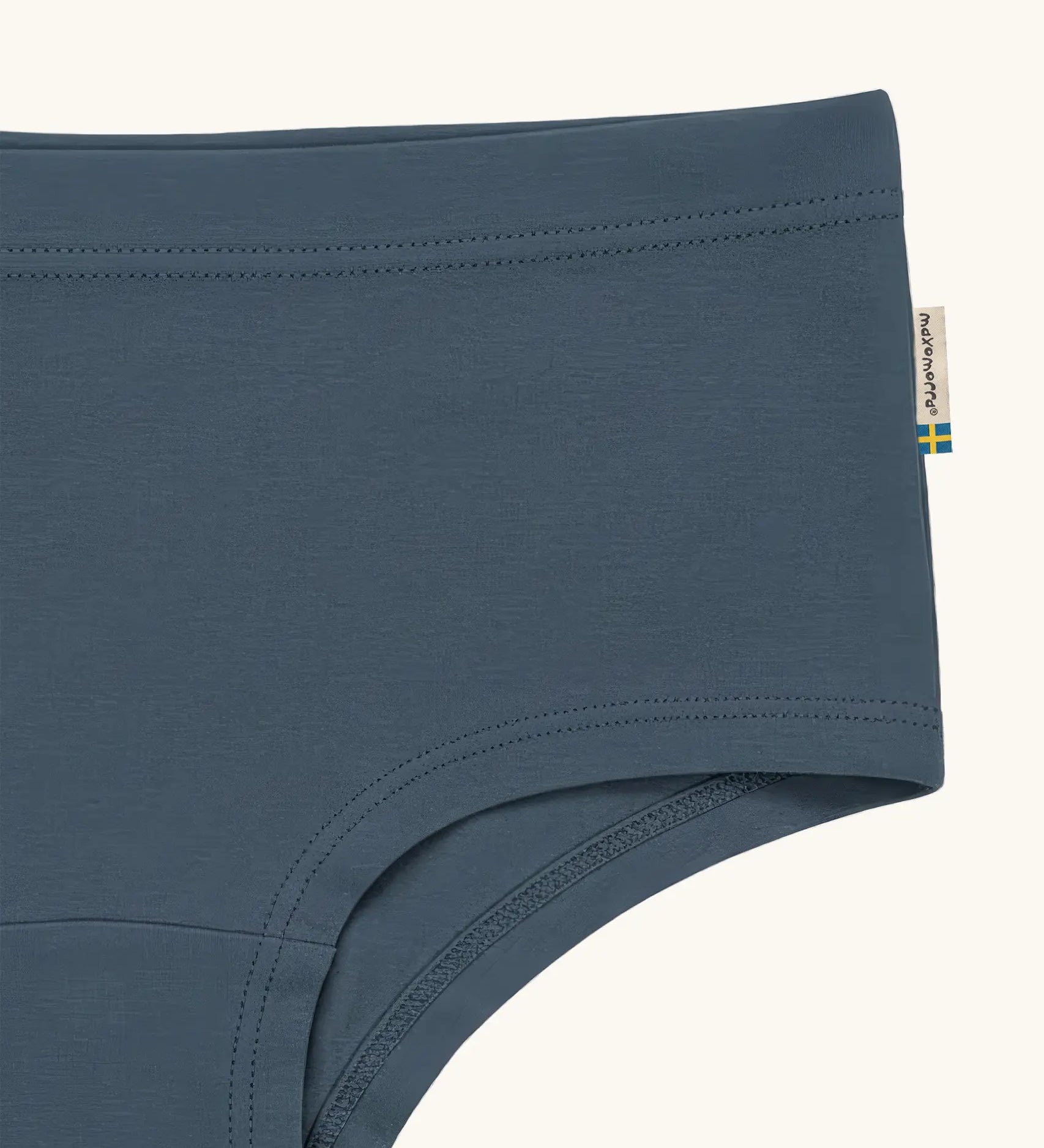 Maxomorra kids briefs underwear in blue, made from GOTS organic cotton.