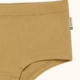 Maxomorra kids briefs underwear in yellow, made from GOTS organic cotton.