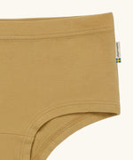 Maxomorra kids briefs underwear in yellow, made from GOTS organic cotton.