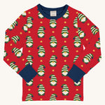 Maxomorra Swedish Santa Long Sleeve Top on a plain background.