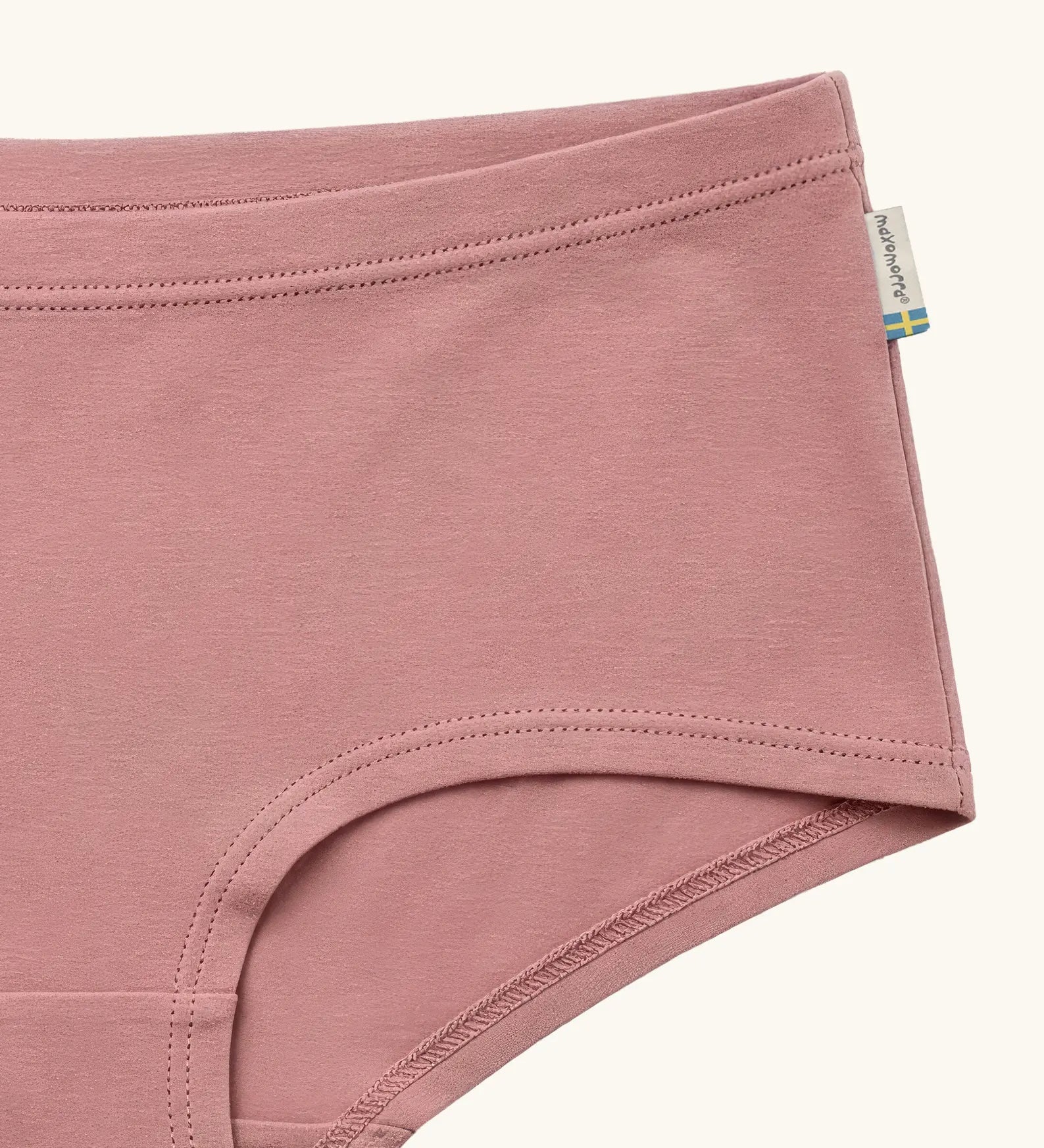 Maxomorra women's briefs underwear in pink, made from GOTS organic cotton.