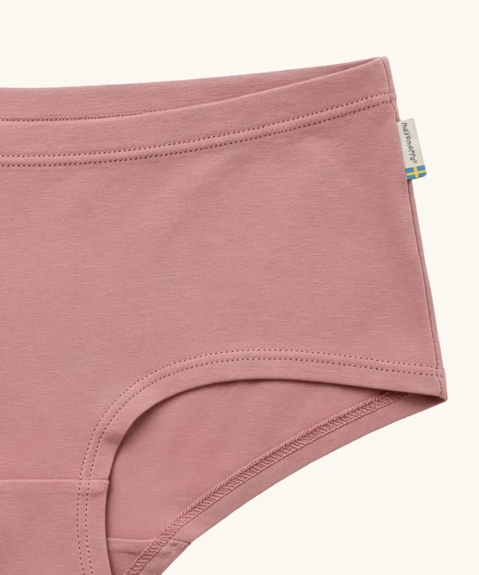 Maxomorra women's briefs underwear in pink, made from GOTS organic cotton.