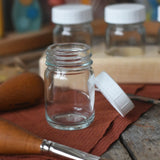 Mercurius 50ml Glass paint jar pot withthe lid taken off. 