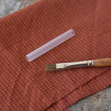 Mercurius synthetic cow hair flat paintbrush 6mm with bristle protector cover..