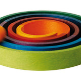 Naef wooden rainbow toy assembled in a flat