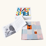 Naef spiel signature edition limited spiel block set. Tribute to Kurt Naef on the 100th anniversary of the founder's birth featuring a 60's inspired colour pallete. With information leaflet.