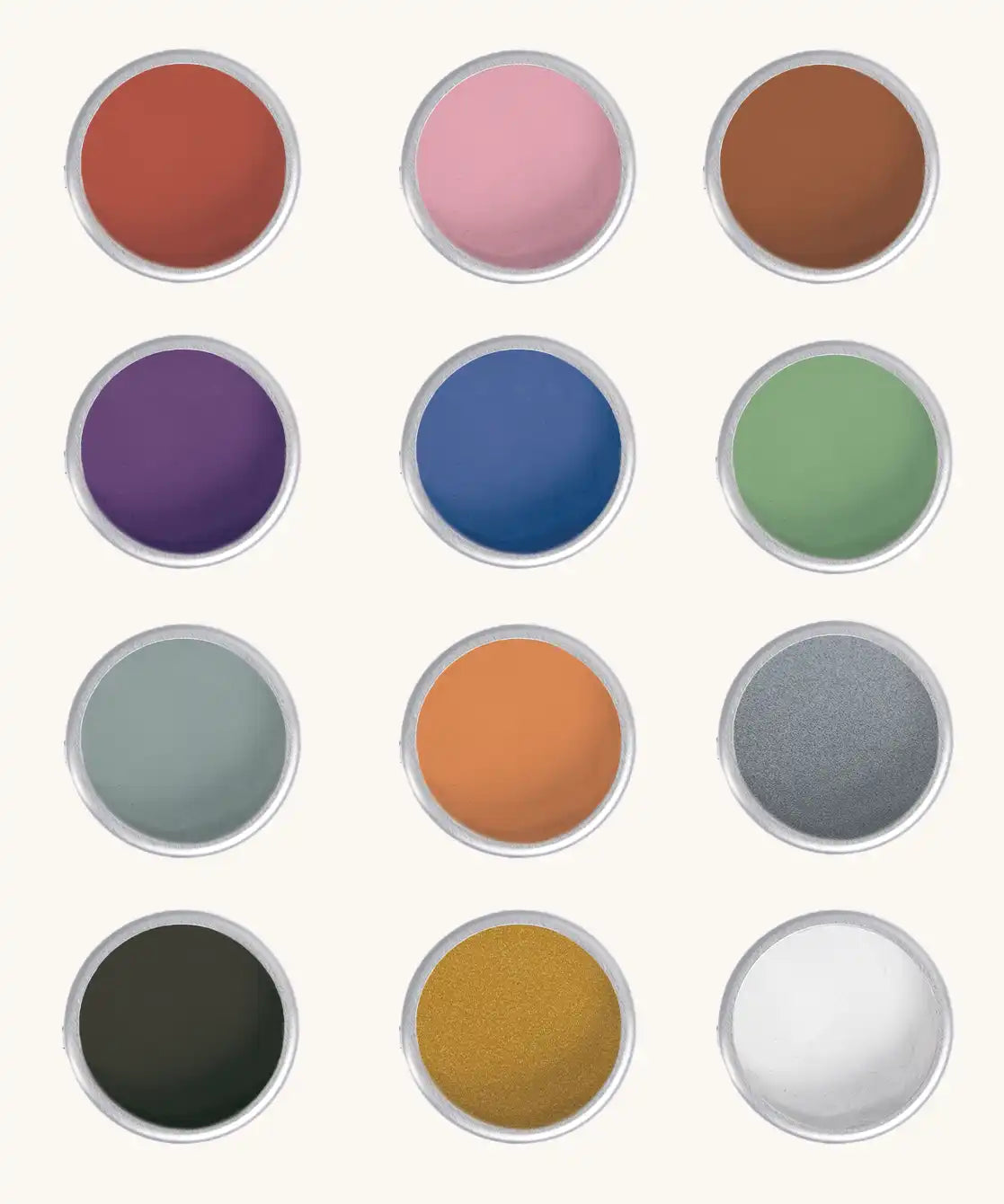 Namaki Face Paint 6g Jars in 12 different colours.