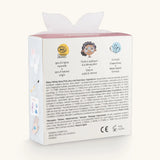 Ingredients list on the back of the Namaki mermaid face painting kit with four face paints, brush and a sheet of tattoos.