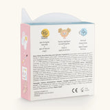 Ingredients list on the back of the Namaki unicorn face painting kit with four face paints, brush and a sheet of tattoos.