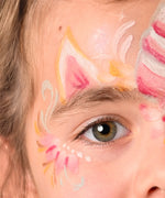 Namaki  unicorn face painting kit used for a unicorn themed design in a child's face. 