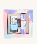 Namaki Hummingbird Trio Children's beauty Gift Set. The set contains a blue coloured nail polish, a sheet of tatoos and a lip gloss. Namaki have a range of natural and organic face paint sets and makeup for kids available at Babipur. 