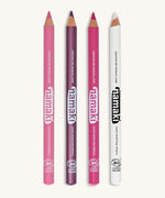 Namaki magical colours face painting slim pencils set. Comes in 4 different shades of pink, purple and a white colour. Features the brand name on the side of the pencil