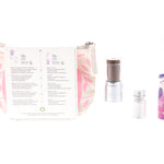 Namaki Pink Fox Sparkling Pouch showing back of packaging sleeve with products showing alongside 