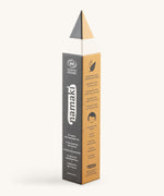 A front view packaging for the Namaki sparkle slim pencil set. Showing the front detail and shaped as a pencil in black  and gold. Features the brand name on the side