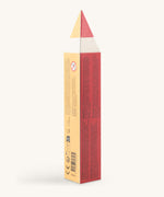 A back view packaging for the Namaki vivid colours slim pencil set. Showing the back detail and shaped as a pencil in yellow and yellow.