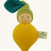 Nanchen Lemon Rattle Doll - organic doll on a cream background.
