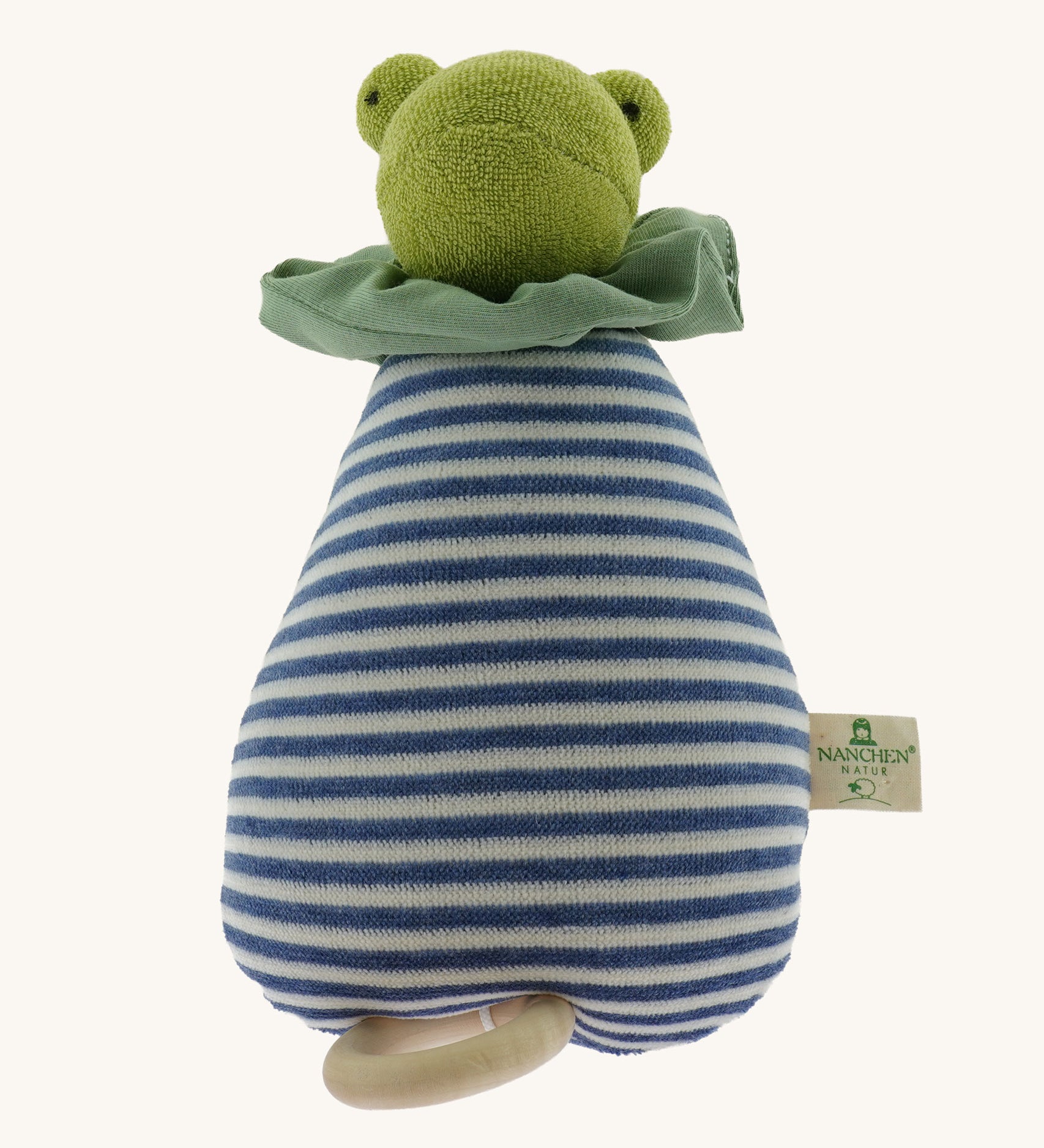 Nanchen Brave Little Frog Lullaby Music Doll. A musical Waldorf doll, made from organic cotton and sheep's wool. 