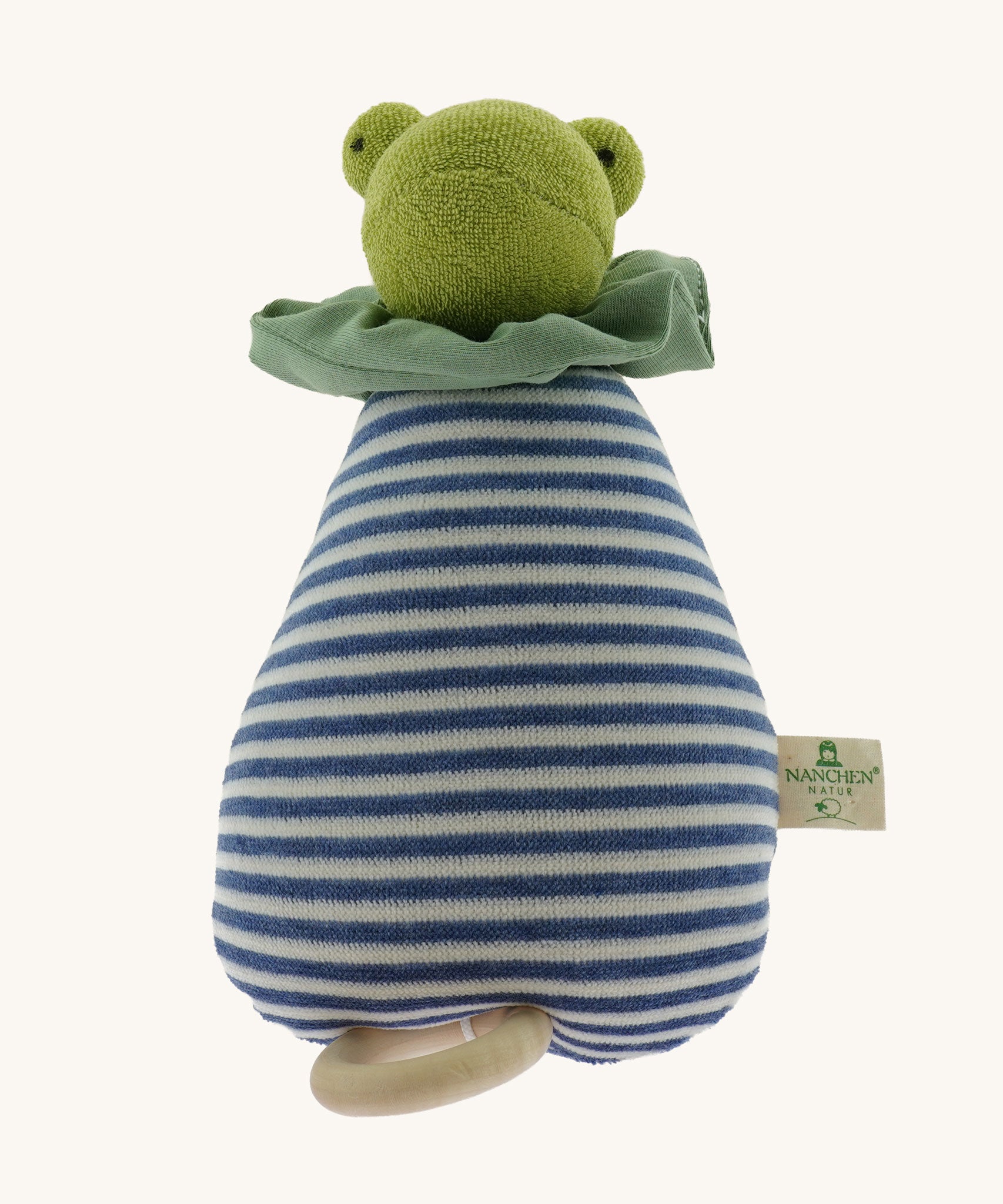 Nanchen Brave Little Frog Lullaby Music Doll. A musical Waldorf doll, made from organic cotton and sheep's wool. 