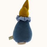 The back of the Nanchen Dream King Frog Lullaby Music Doll. A musical Waldorf doll, made from organic cotton and sheep's wool. 