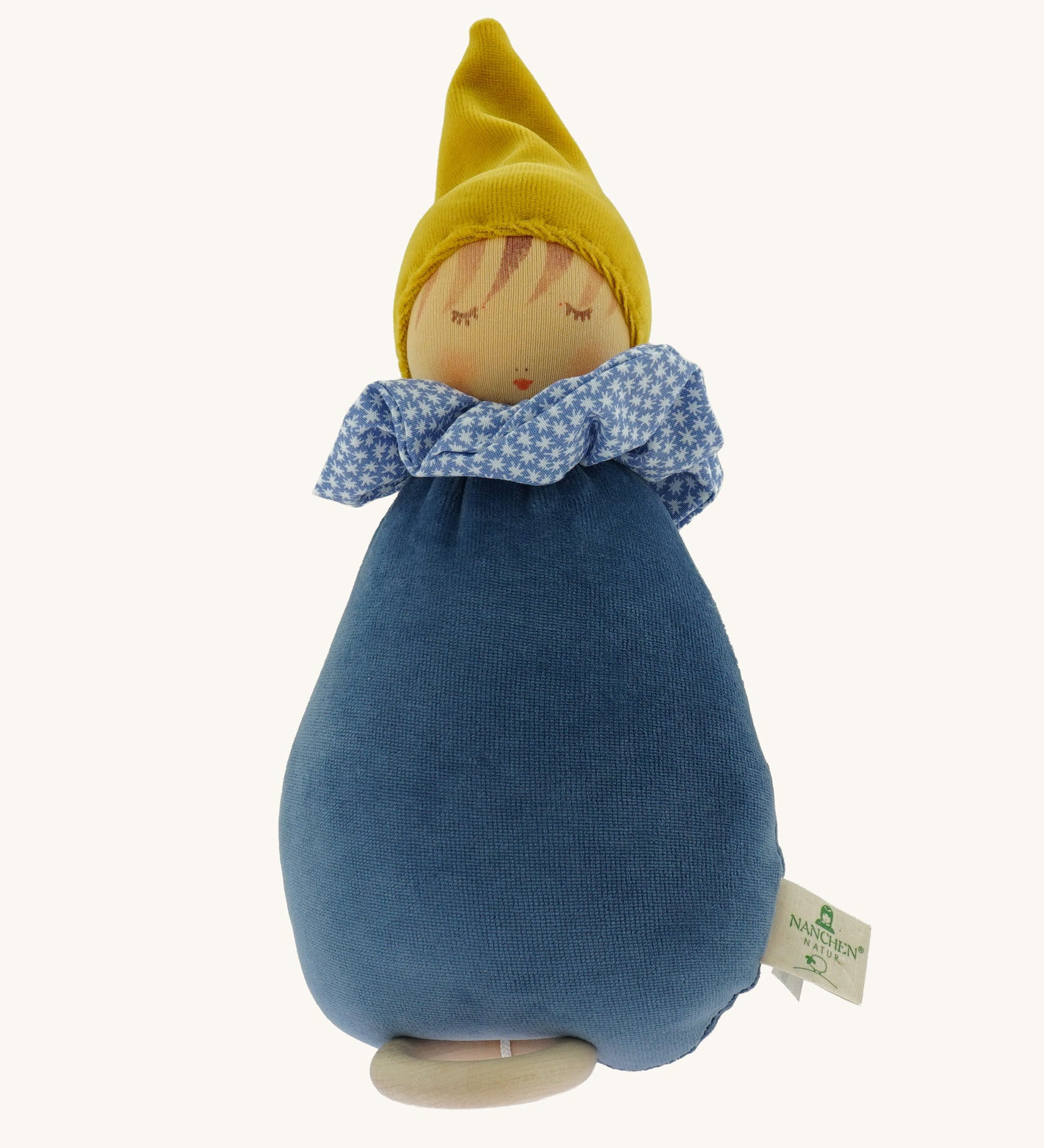Nanchen Dream King Frog Lullaby Music Doll. A musical Waldorf doll, made from organic cotton and sheep's wool. 