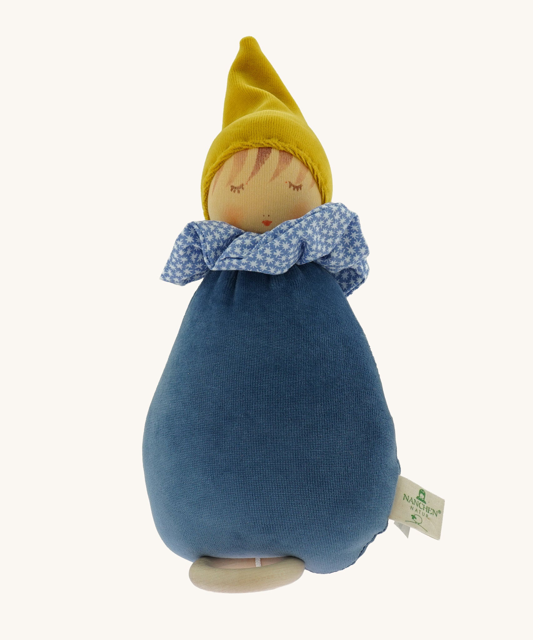 Nanchen Dream King Frog Lullaby Music Doll. A musical Waldorf doll, made from organic cotton and sheep's wool. 