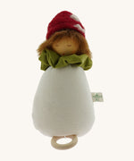 Nanchen Toadstool Lullaby Music Doll. A musical Waldorf doll, made from organic cotton and sheep's wool. 