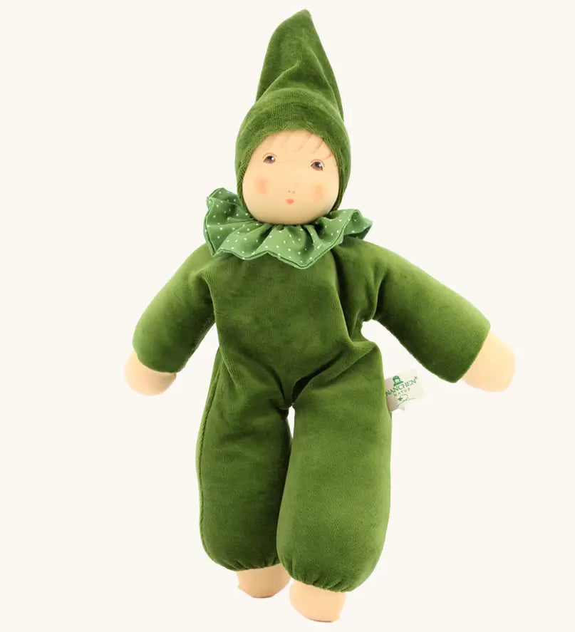 Nanchen Nani Waldorf Doll in Forest Green.