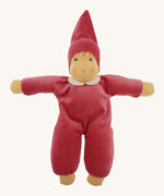 Nanchen Nani Waldorf Doll - Pink organic doll on a cream background.