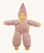Nanchen Nani Waldorf Doll - Light pink organic doll on a cream background.