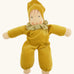 Nanchen Natur Nani Waldorf doll in gold  with a spotty collar that can be removed.