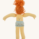 The back of the Nanchen 'Marlene' organic Waldorf doll with her clothes removed. 