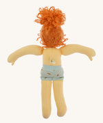 The back of the Nanchen 'Marlene' organic Waldorf doll with her clothes removed. 