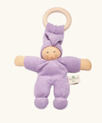 Nanchen Pimpel Doll with Teething Ring in lilac.