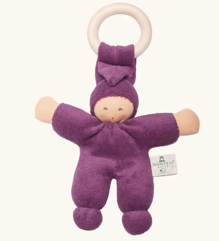 Nanchen Pimpel Doll with Teething Ring in Purple