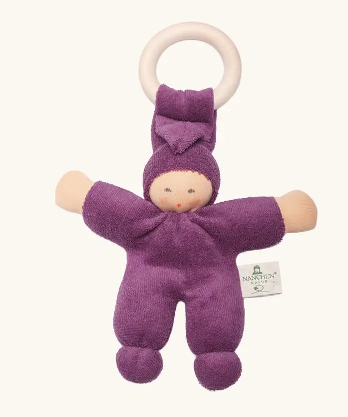 Nanchen Pimpel Doll with Teething Ring in Purple
