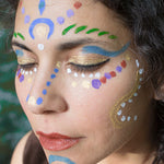 decorated with blue