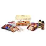 Natural Earth complete eco-friendly artist oil painting kit laid out on a white background