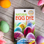 preparing the dye mixes with white shelled eggs in the background
