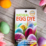 preparing the dye mixes with white shelled eggs in the background