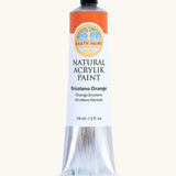 Natural Earth Paint ercolano orange natural acrylic paint in a 59ml aluminium tube and closed with a black screw cap
