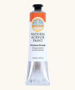 Natural Earth Paint ercolano orange natural acrylic paint in a 59ml aluminium tube and closed with a black screw cap