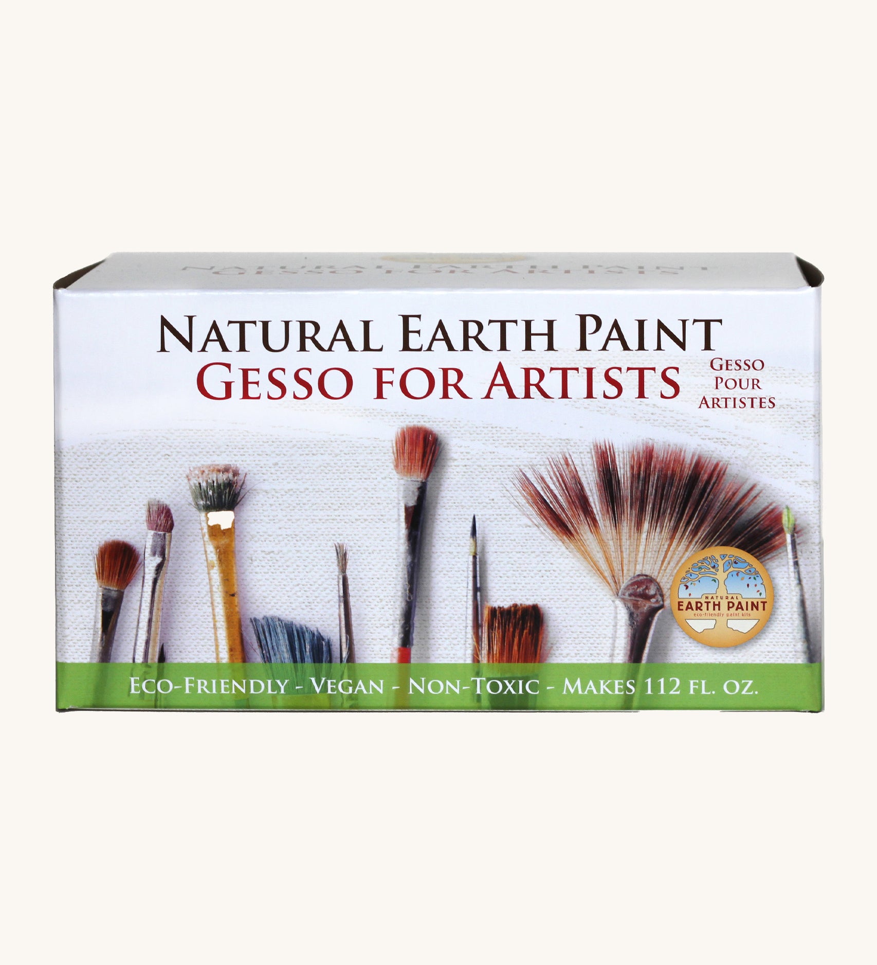 Front view of the box for the Natural Earth Paint gesso for artists set. 