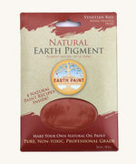 The Natural Earth Paint natural pigment in a Venetian Red colour, made to mix to create professional-grade natural oil paint