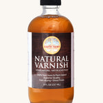 A 8oz bottle of the Natural Earth Paint natural varnish - enhances depth of color and protection 