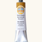Natural Earth Paint mustard yellow natural acrylic paint in a 59ml aluminium tube and closed with a black screw cap