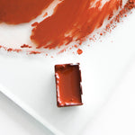 Natural Earth Paint watercolour pan filled with red paint