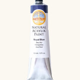 Natural Earth Paint royal blue natural acrylic paint in a 59ml aluminium tube and closed with a black screw cap