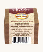 Natural Earth Paint 20 colour pigments cardboard packaging back detail