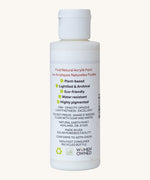 Back view of the Natural Earth Paint titanium white acrylic paint bottle